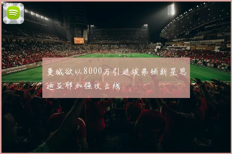 曼城欲以8000万引进埃弗顿新星恩迪亚耶加强攻击线